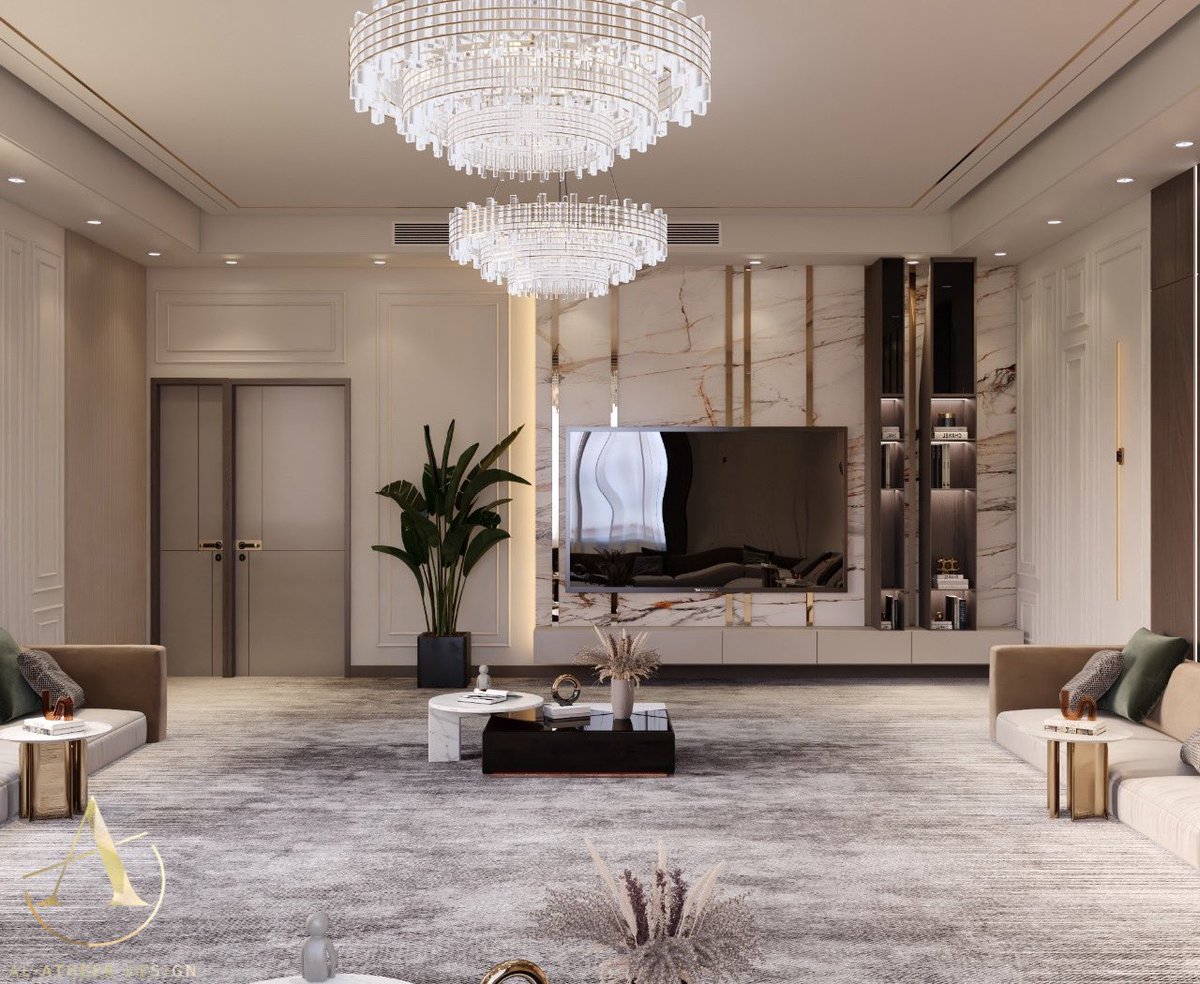 من أعمالنا تصميم مجلس أرضي في فيلا سكنية 🤍📷.