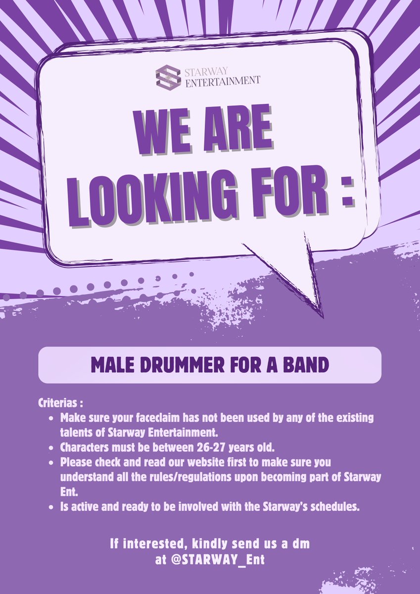 STARWAY_Ent's tweet image. ㅤㅤ
ㅤㅤㅤㅤMake your 𝑾𝑨𝒀
ㅤ ㅤㅤ   Be a 𝑺𝑻𝑨𝑹 with us!
ㅤ ㅤㅤ   We are accepting new talents!
ㅤㅤㅤㅤㅤㅤㅤㅤㅤ— 𝐒𝐭𝐚𝐫𝐰𝐚𝐲 𝐄𝐧𝐭.
ㅤㅤ