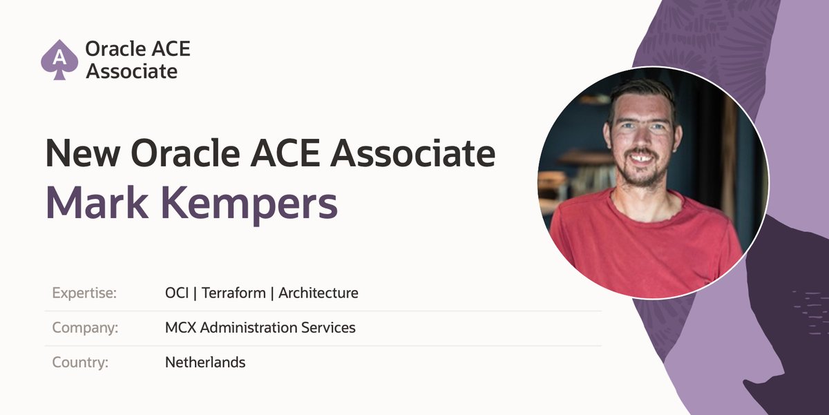 🎉 Excited to announce Mark Kempers as an #OracleACE Associate from the Netherlands! From hands-on experience with databases &amp; e-Business Suite, to designing and automating solutions in Oracle Cloud Infrastructure—Mark continually pushes the boundaries of what's possible in tech.