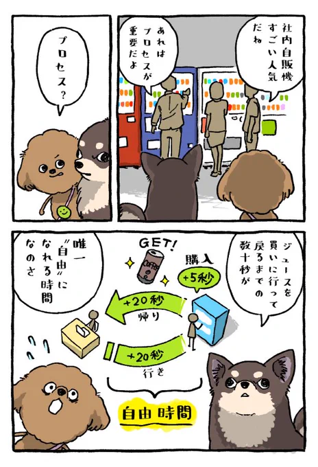 自動販売機が人気の理由。
--
「犬の社会見学。 byおのあまね @onoamane 」
#ヤメコミ #犬 
▼おのあまねさんの漫画を読む
https://t.co/0b733AdPow 
