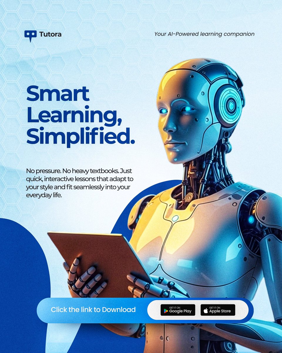 StephanieInii's tweet image. My best project for this week.🔥🔥🔥
Tutora is an AI powered learning partner, that lets you learn when you want to in a simplified way.
The logo was creatively designed as Robot + Chat-box in form of a T.
What would you rate this design?