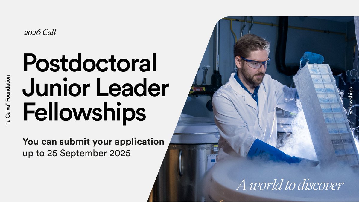 1/ 🌟 Looking to take your research further?

40 postdoctoral Junior Leader #fellowships await talented STEM researchers ready to grow their potential in Spain or Portugal.

Now’s the time to invest in your future. Apply until 25/09! ⬇️

🔗 bit.ly/4lidtkl