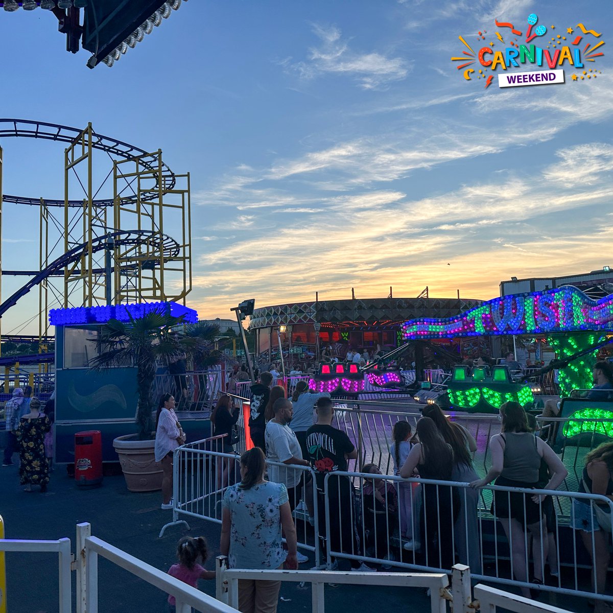 Carnival Weekend starts today!
Here’s what’s on at the Pier:
📷 TONIGHT
Clacton Carnival kicks off with £10 unlimited rides* from 6pm
📷 TOMORROW NIGHT
£10 unlimited rides from 6pm
Free fireworks at 9:30pm
📷 SUNDAY NIGHT
£10 unlimited rides from 6pm
No booking needed