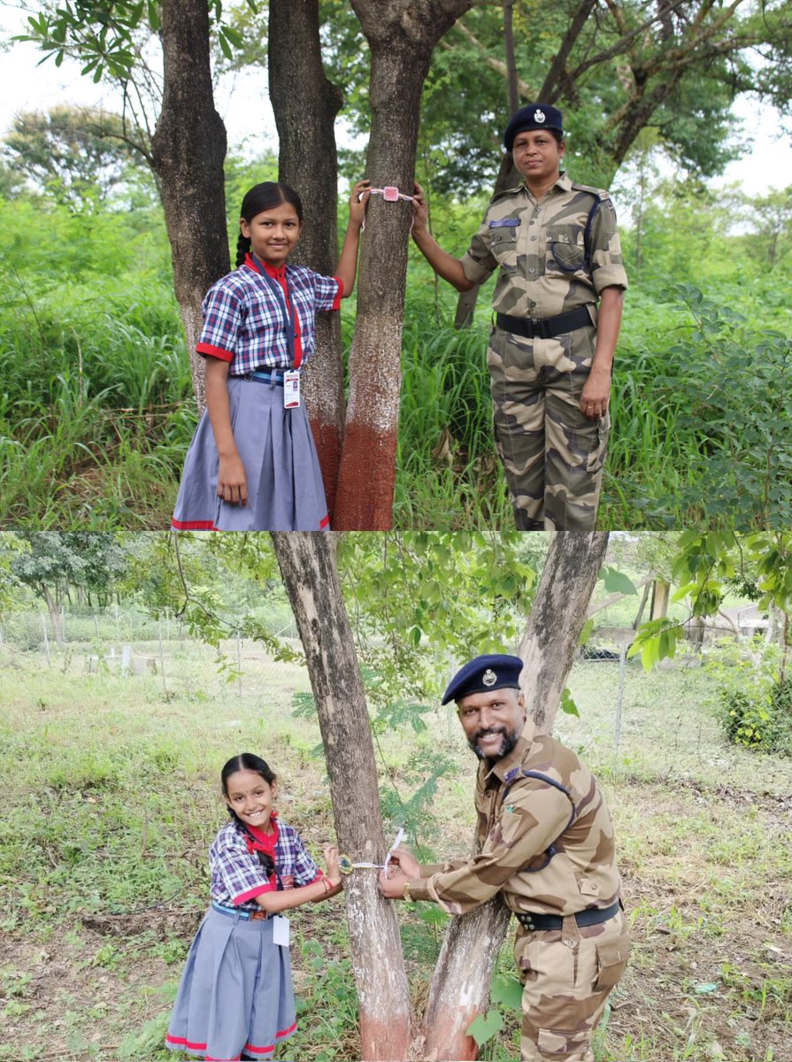 CISFCentral's tweet image. 🌿💚 Celebrate Green Raksha Bandhan 💚🌿
This Raksha Bandhan, #CISF personnel of 3rd Res. Bn. Bhilai &amp;amp; the children of K.V. CISF Bhilai celebrated in a unique, eco-friendly way — tying Rakhis to trees 🌳 within the Bn. premises.

#GreenRakshaBandhan #NatureProtection 

@CISFHQrs