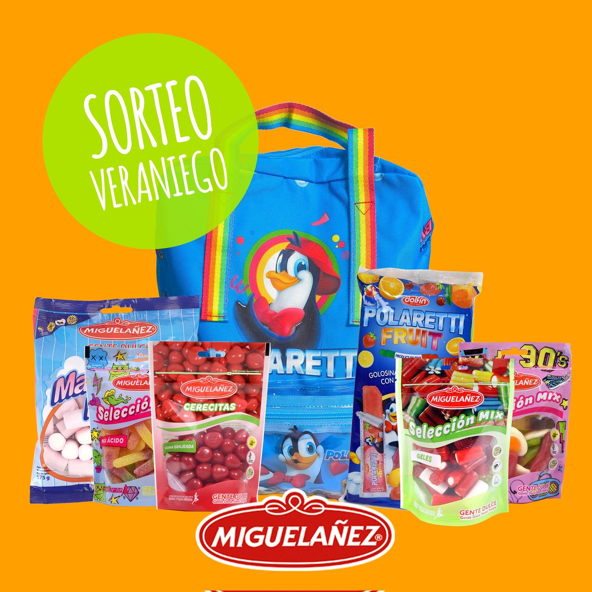 ¿Ganas de sorteo? Tenemos este lote de golosinas con mochila de Polaretti, listo para ti😋
* Síguenos y menciona a tu amigo más goloso.                               
Anunciaremos el nombre del ganad@r el 15 de agosto. #sorteo #gentedulce
* Sorteo válido en Península y Baleares.