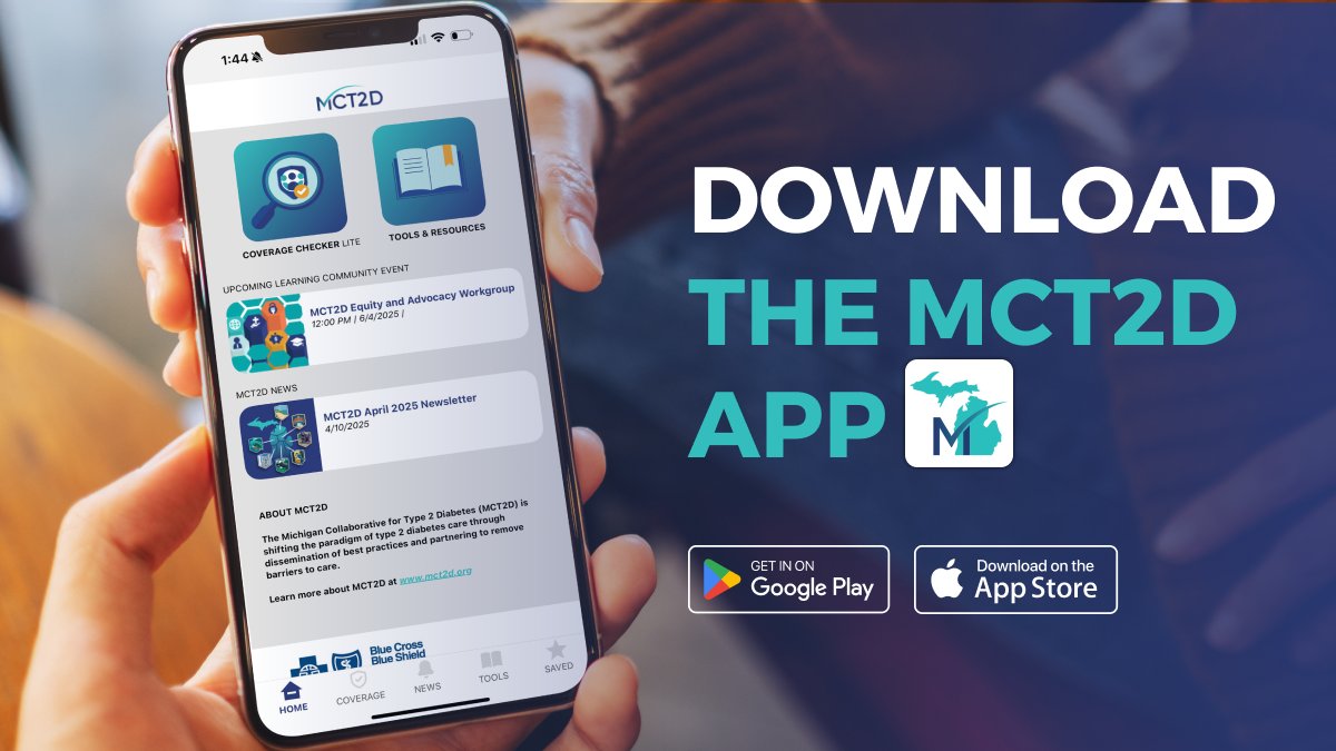 Michigan CQIs (@michigancqis) on Twitter photo Now available-the <a href="/MCT2D/">MCT2D | Michigan Collaborative for Type 2 Diabetes</a> app! This free to use app puts MCT2D tools (Coverage CheckerLite and the low carb, CGM, and GLP-1/SGLT2 point-of-care references) in the pockets of anyone with a smart phone. Find it in your app store today! Now available-the <a href="/MCT2D/">MCT2D | Michigan Collaborative for Type 2 Diabetes</a> app! This free to use app puts MCT2D tools (Coverage CheckerLite and the low carb, CGM, and GLP-1/SGLT2 point-of-care references) in the pockets of anyone with a smart phone. Find it in your app store today!