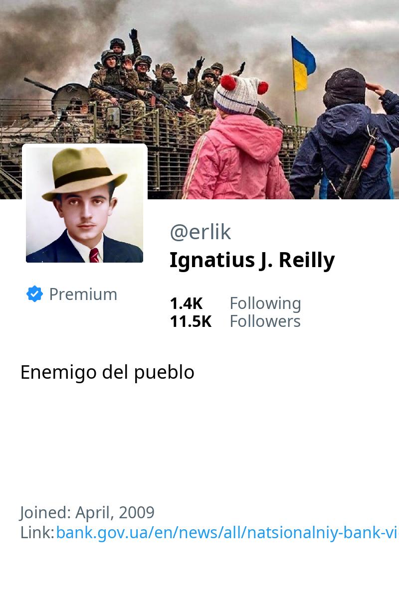 🆕 @jc_girauta ha comenzado a seguir a <a href="/erlik/">Ignatius J. Reilly 🇺🇦 🇮🇱</a>