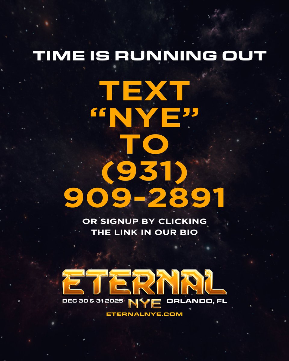 NEXT TUESDAY! 💫 Loyalty Presale sign-up ENDS &amp; PHASE ONE DROPS 📟 Time is running out to sign-up for early access ⏳ Eternal Presale: 8.12 at 12:12PM EST ✨✨✨#orlandoedm #dubstep