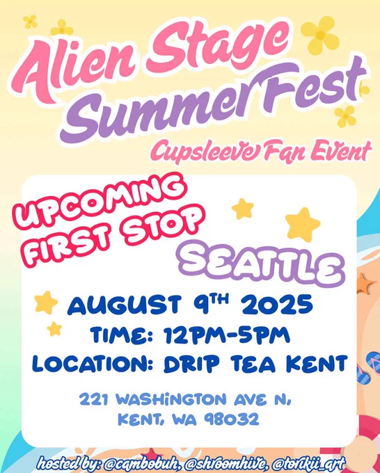 I will be tabling at the ALNST cupsleeve tomorrow at Drip Tea in Kent, WA!!!! Come say hi 👋 
