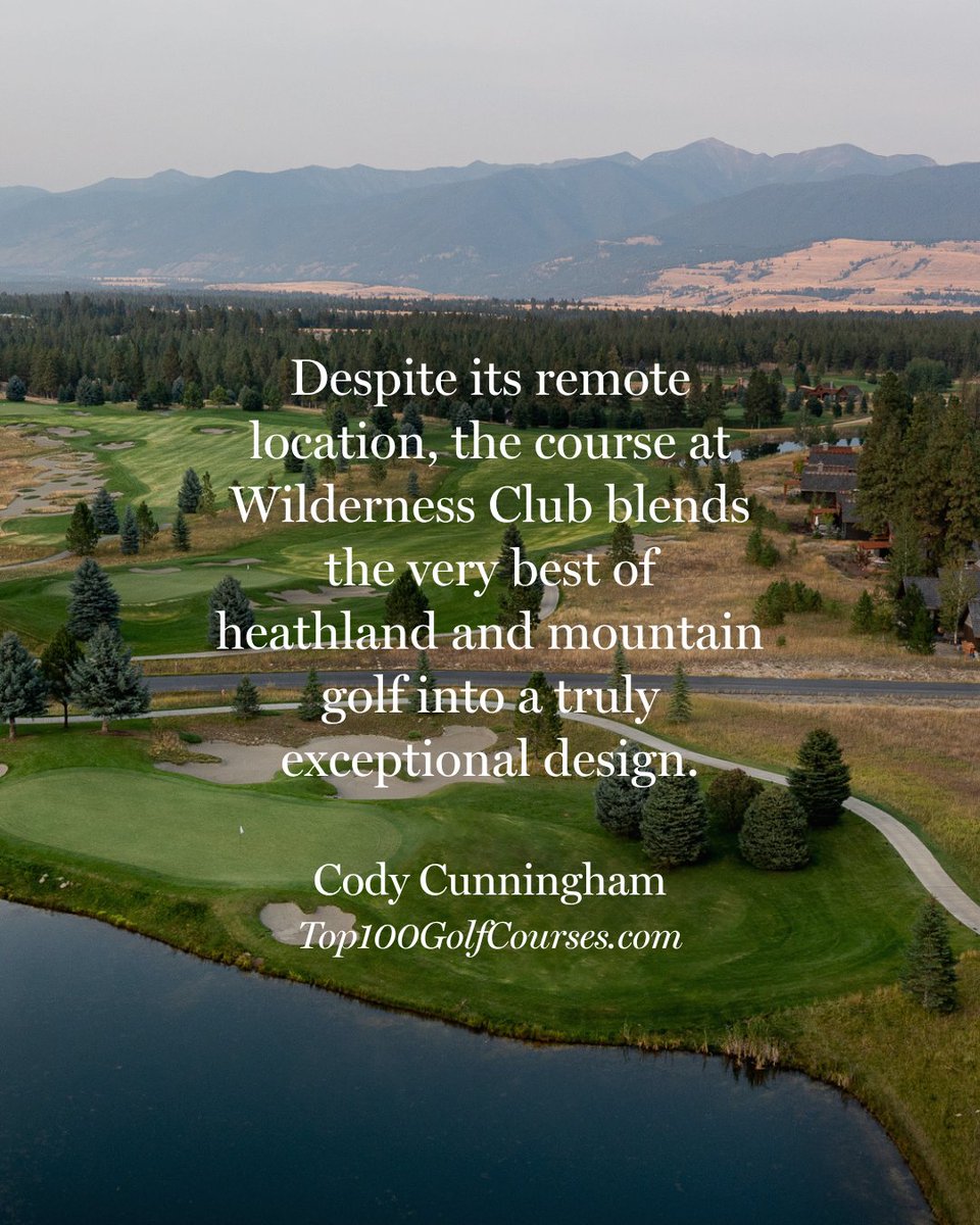 FaldoDesign's tweet photo. “Despite its remote location, the course at Wilderness Club blends the very best of heathland and mountain golf into a truly exceptional design.”

Cody Cunningham, https://t.co/3rESws7yTr

#WildernessClub #FaldoDesign #MontanaGolf #SirNickFaldo #GolfCourseDesign #GolfUSA https://t.co/jiDevhlesR