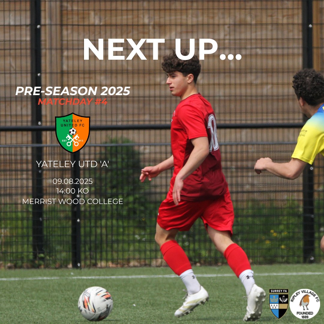 Ripley Village FC (@ripleyvillagefc) on Twitter photo The Robins First Team continue to build towards the league season, entertaining <a href="/YateleyUtdFC/">Yateley United FC</a> 'A' in our 4th pre-season fixture.
#RVFC The Robins First Team continue to build towards the league season, entertaining <a href="/YateleyUtdFC/">Yateley United FC</a> 'A' in our 4th pre-season fixture.
#RVFC