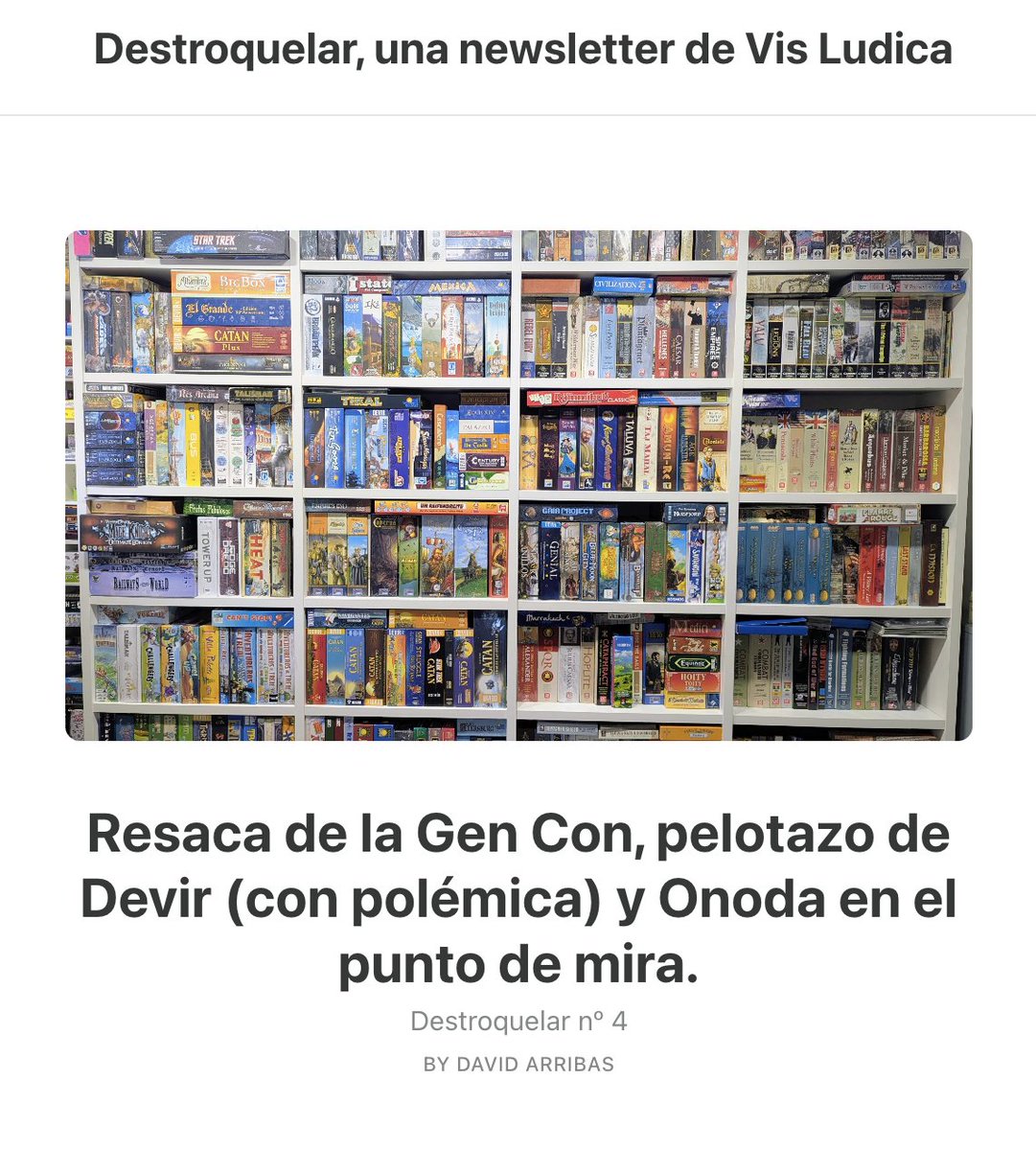 Mañana un nuevo número de "Destroquelar" la Newsletter de los que gustan informarse rapidito y de un vistazo. 

visludica.substack.com/p/resaca-de-la…