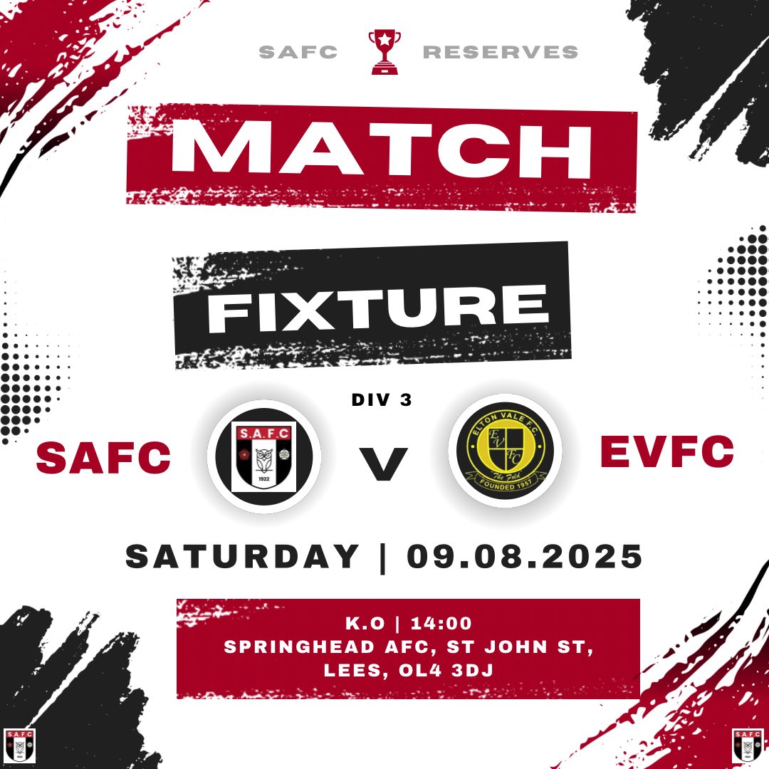 ‼️ NEXT UP ‼️ 

The reserves are at home vs Elton Vale - KO 2pm

Come down and support the lads! 

#upthehead 
🇾🇪🔴⚫️