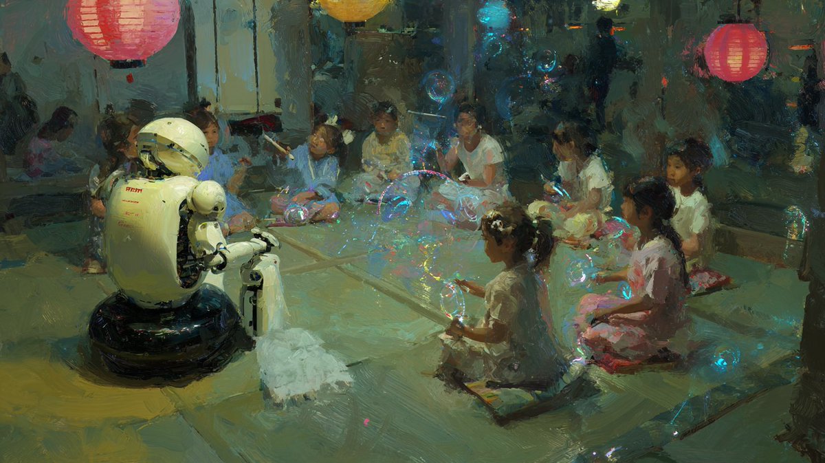 Neocept_Design's tweet photo. Another lively day at kindergarten—
Bubbles, dirt, and laughter all around... even the robots can’t resist joining the fun! https://t.co/JNZ6EBt6Si