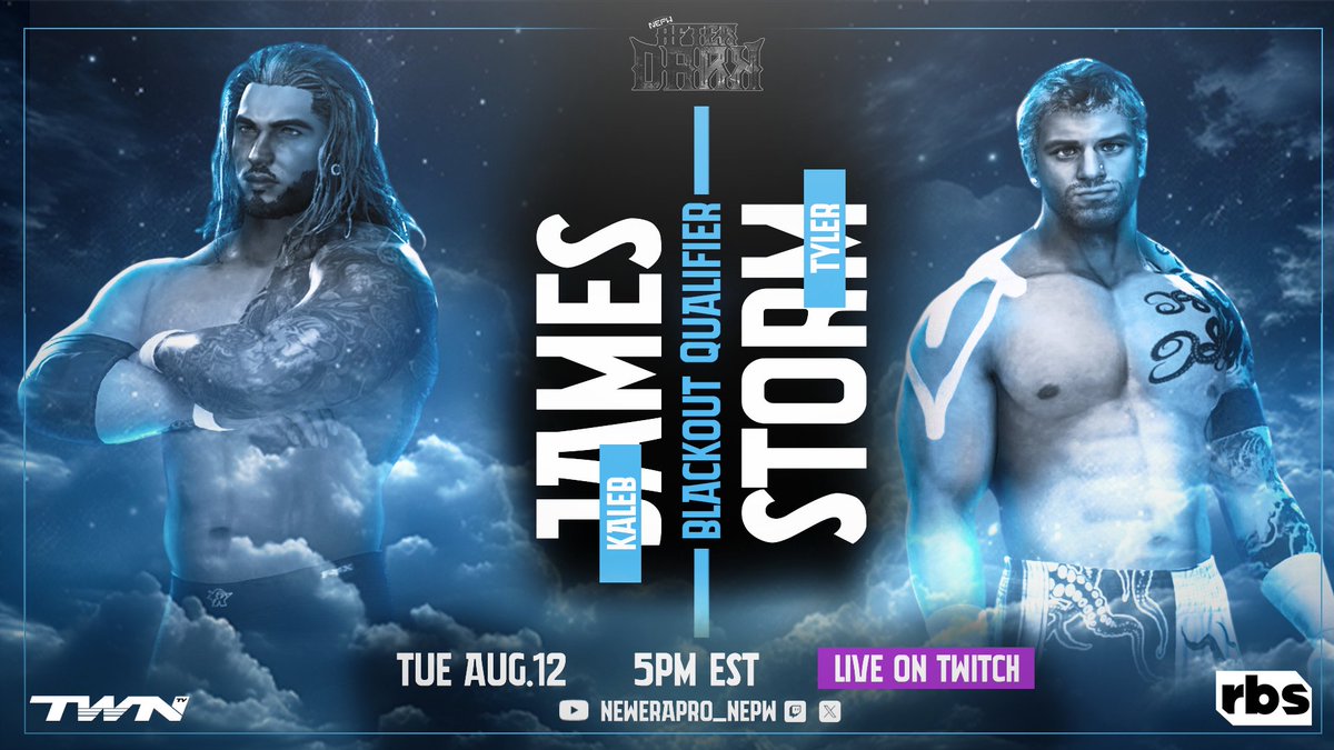 🌃NEPW AFTER DARK S6 E3! 8/12/25 LIVE FROM NEW JERSEY!🌃
- A new After Dark GM will be revealed! -
🌑JENKYNZ IN ACTION
🌑BLACKOUT QUALIFIERS 
🌑TAG TEAM TOURNAMENT ACTION
🌑MURPHY VS CONNELLY 
🎙️Kyle Noble SPEAKS! 
+ MUCH MUCH MORE! 

Live next Tuesday at twitch.tv/NewEraPro_NEPW!