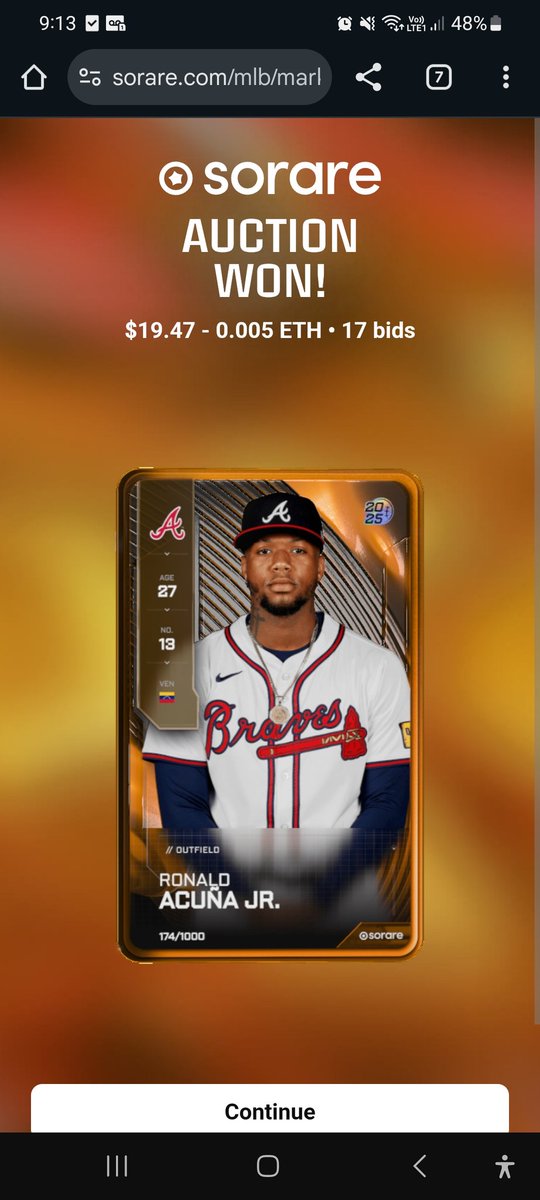 Happy rewards day!

Tanner Bibee gets an immediate start having a great match up against the White Sox.
Pseudo award Acuña, managed to pick a couple of good homer hitters on saturday (Bichette and Profar) which provided the funds to acquire Ronald Acuña Jr.
#soraremlb 
<a href="/SorareMLB/">SorareMLB</a>