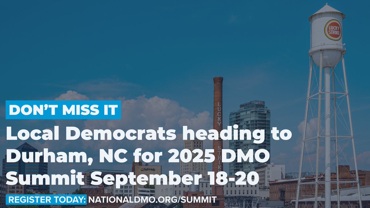 Democratic Municipal Officials (@nationaldmo) on Twitter photo Join us, <a href="/NCDemParty/">NC Democratic Party</a>, and Democrats from across the country for a Summit with trainings, policy discussions, networking opportunities, briefings, excursions, receptions, a Vendor Fair, and more!
Register today » nationaldmo.org/summit Join us, <a href="/NCDemParty/">NC Democratic Party</a>, and Democrats from across the country for a Summit with trainings, policy discussions, networking opportunities, briefings, excursions, receptions, a Vendor Fair, and more!
Register today » nationaldmo.org/summit