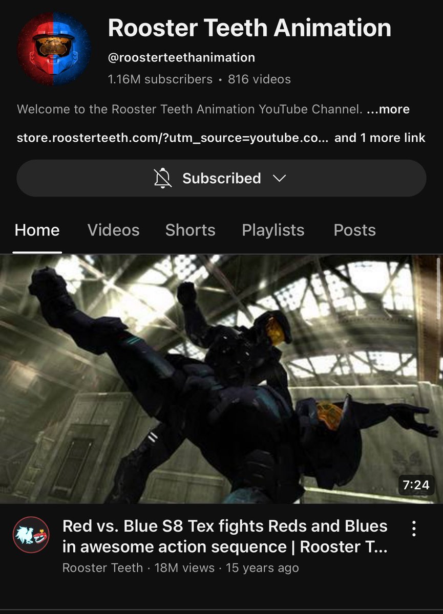 NocontextRvB's tweet photo. Rooster Teeth has finally removed all remaining brands they no longer own (F**kface animation, RWBY, etc) 

However if you like Recorded by Arizal note that it has a "leave date" set to Nov 15, 2025 on both Youtube and the Rooster Teeth Delta website https://t.co/c6lQIuq9N9