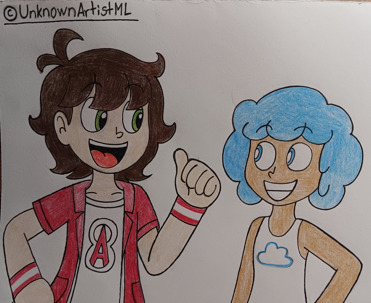 UnknownArtistML's tweet image. Alan and Bea being best bros!

#UnknownArtistML #Alan #Bea #OC #OCArt #TraditionalArt
