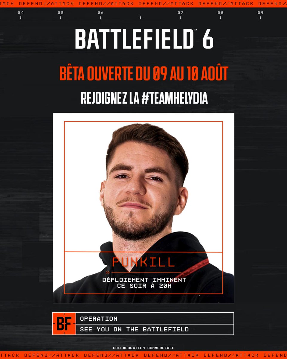 Punkill's tweet photo. Ce soir à 20:00 je serai en stream avec @helydiaa, @MelHssn et @AymenZeRRR pour tester Battlefield 6 ! 😈🔥

Je compte sur vous pour venir soutenir la #TeamHelydia 🙏

Collaboration Commerciale https://t.co/JSGOXSagaW