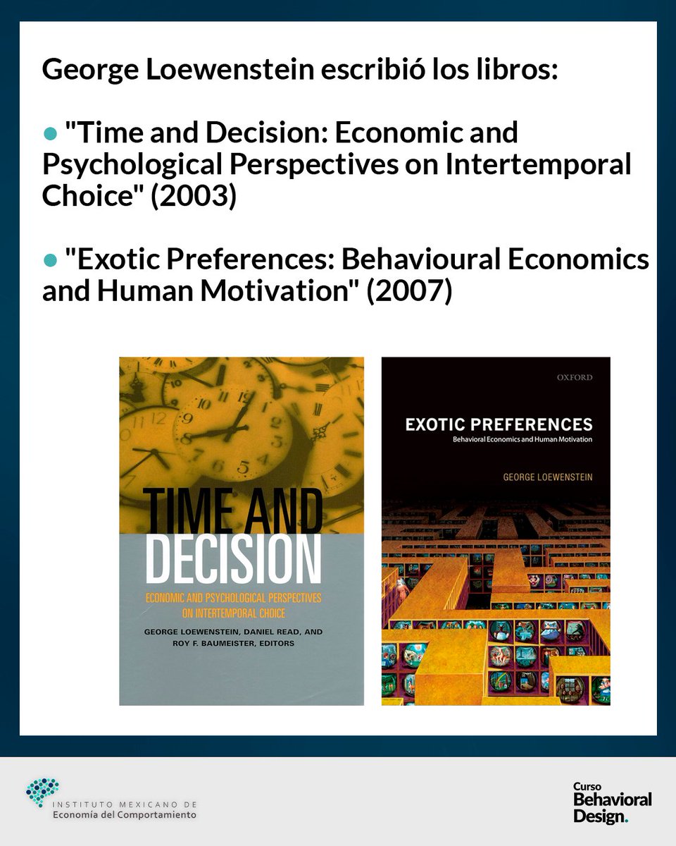 ecomportamiento's tweet image. 🎂 Celebramos a uno de los grandes referentes de la economía del comportamiento. George Loewenstein.

🧠 Sus ideas han influido en campos como la salud, las finanzas, el diseño de políticas públicas y la psicología del consumidor.

#GeorgeLoewenstein #BehavioralDesign