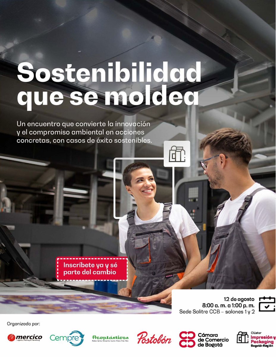 #ClasificadosARQDIS | Mercico y la Cámara de Comercio de Bogotá invitan a un evento en el que la sostenibilidad toma forma a través de ideas, experiencias y soluciones reales, con más de 200 asistentes. Inscríbete en 👉 buff.ly/V5emkVJ