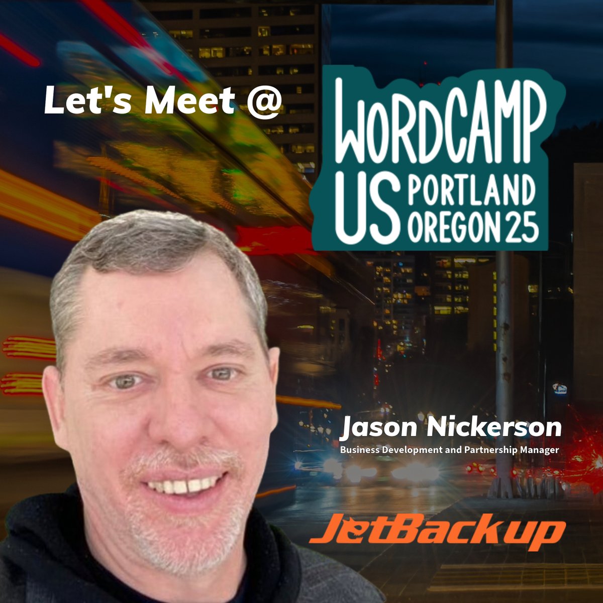 JetBackup (@jetbackuphq) on Twitter photo Heading to <a href="/WordCampUS/">WordCamp US 2025 (#WCUS)</a> in Portland Aug 26-29? Meet Jason Nickerson from #JetBackup. He’ll be at Contributor Day and on stage as an Emcee. Let’s talk #WordPress, #WebHosting, and #BackupSolutions. Book a time:
calendly.com/wpjnickerson/w… Heading to <a href="/WordCampUS/">WordCamp US 2025 (#WCUS)</a> in Portland Aug 26-29? Meet Jason Nickerson from #JetBackup. He’ll be at Contributor Day and on stage as an Emcee. Let’s talk #WordPress, #WebHosting, and #BackupSolutions. Book a time:
calendly.com/wpjnickerson/w…