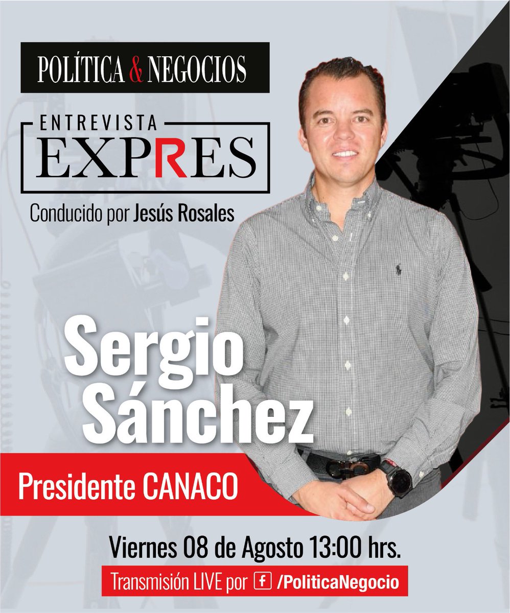 Entrevista Exprés ☕️ con <a href="/SergioSanchezl_/">Sergio Sanchez Lopez</a> ,presidente de <a href="/CanacoDurango/">Canaco Durango</a> en una charla de Política &amp; Negocios conducido por tarzanrosales en punto de las 13:00hrs , no te lo puedes perder!.