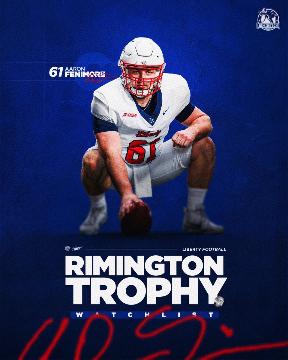front and center... literally 😤

<a href="/AaronFenimore1/">Aaron Fenimore</a> has been named to the <a href="/rimingtontrophy/">Rimington Trophy</a> Watch List.  

Read More: libertyflames.co/45mfViL