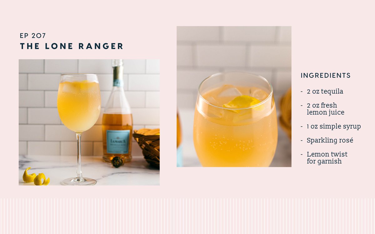 Happy hour just got an upgrade. The Lone Ranger combines tequila + sparkling rosé + fresh lemon for a drink that's part margarita, part spritz, all delicious. That pale pink color is just the cherry on top. Find the recipe here: buff.ly/lx9qJIL