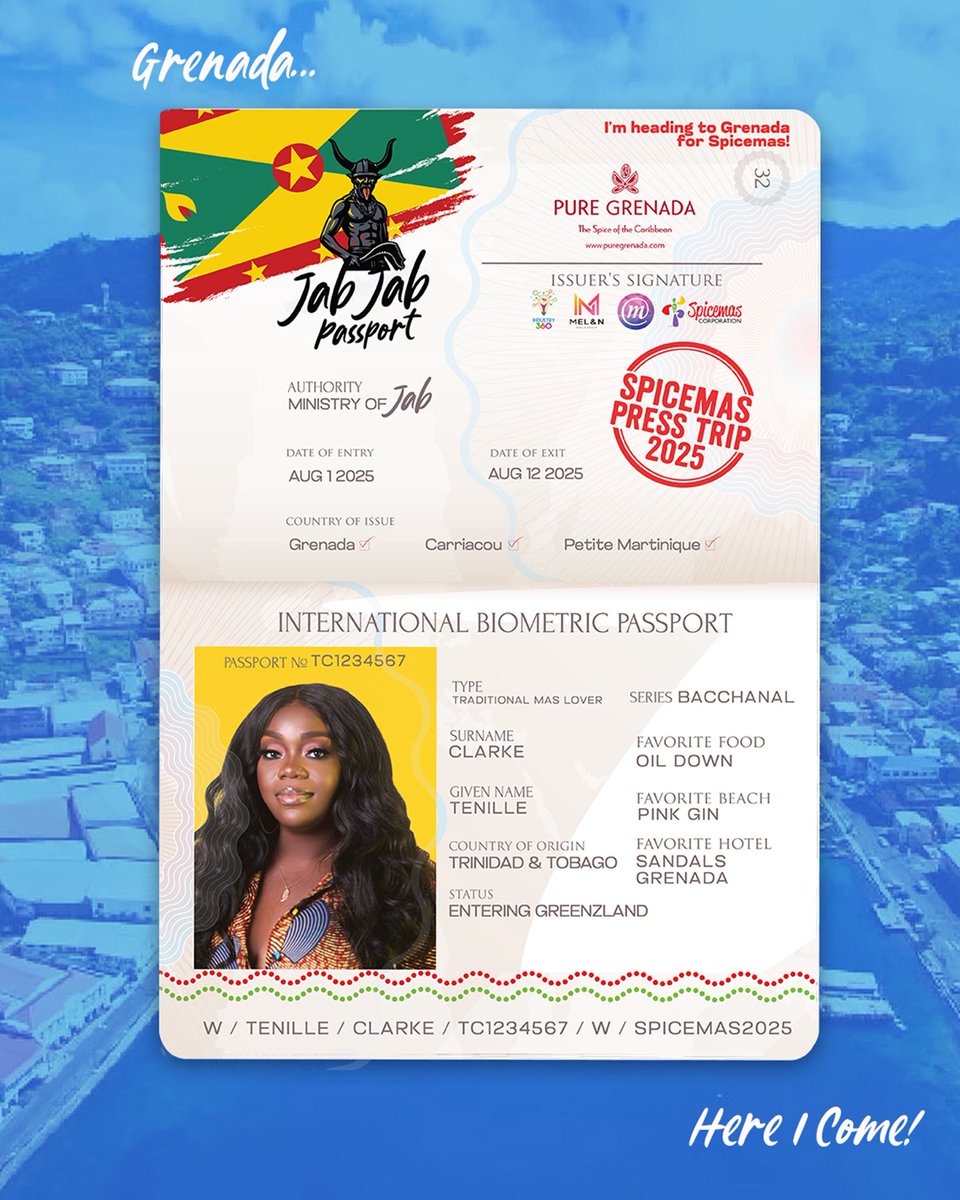 Tenille Clarke (@tenilleclarke1) on Twitter photo We’re back in Grenada for the Spicemas Press Trip Experience, hosted in collaboration with <a href="/LivefromMelissa/">Melissa Noel</a> + <a href="/puregrenada/">Pure Grenada</a>. Grateful for our esteemed partners as we amplify storytelling for 1 of the Caribbean’s most sacred cultural exports. Time to make some Jab Decisions! 🇬🇩🤭🫶🏾 We’re back in Grenada for the Spicemas Press Trip Experience, hosted in collaboration with <a href="/LivefromMelissa/">Melissa Noel</a> + <a href="/puregrenada/">Pure Grenada</a>. Grateful for our esteemed partners as we amplify storytelling for 1 of the Caribbean’s most sacred cultural exports. Time to make some Jab Decisions! 🇬🇩🤭🫶🏾