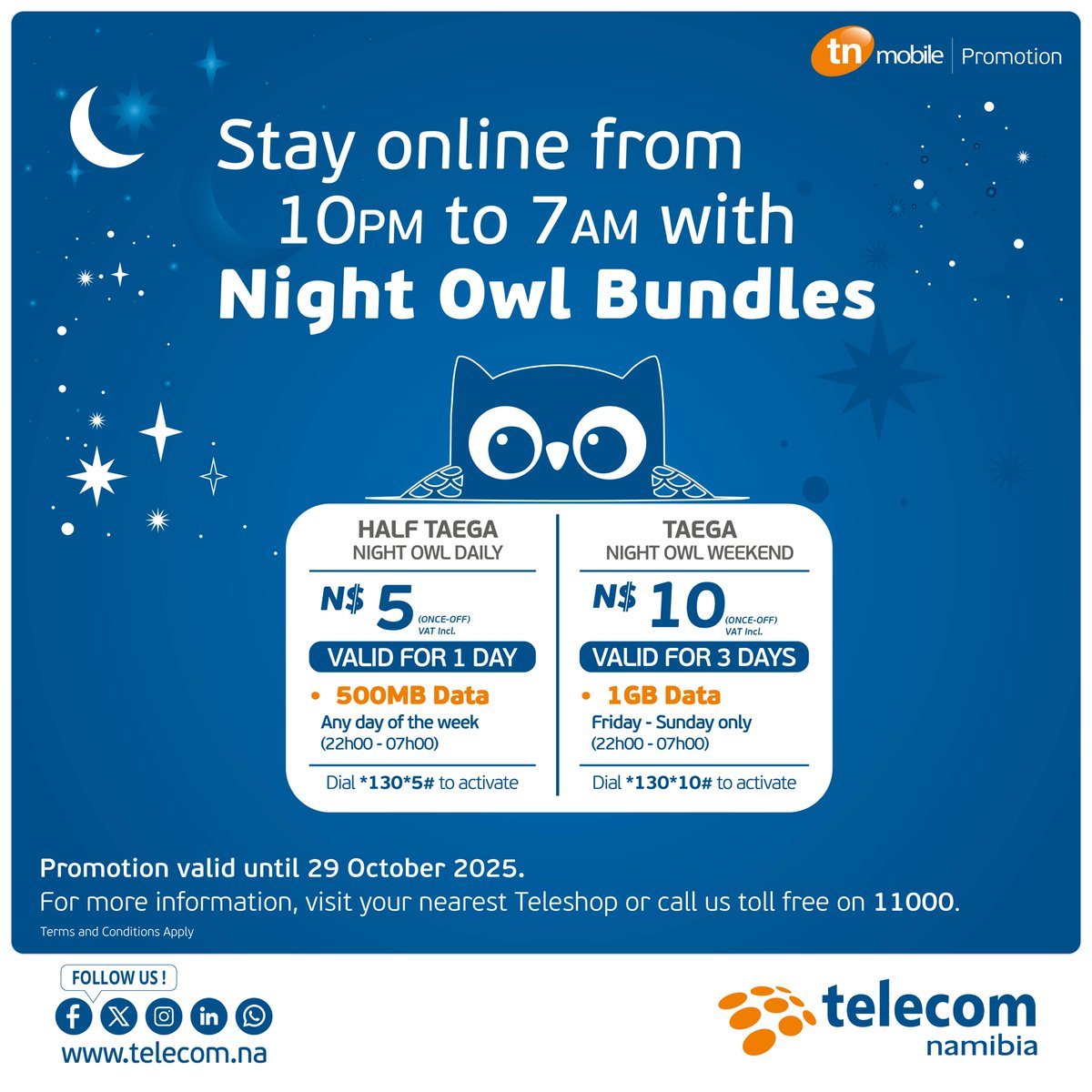 Your Night. Your Data. Your Way! Night Owl is perfect for streaming, scrolling, and surfing after dark!