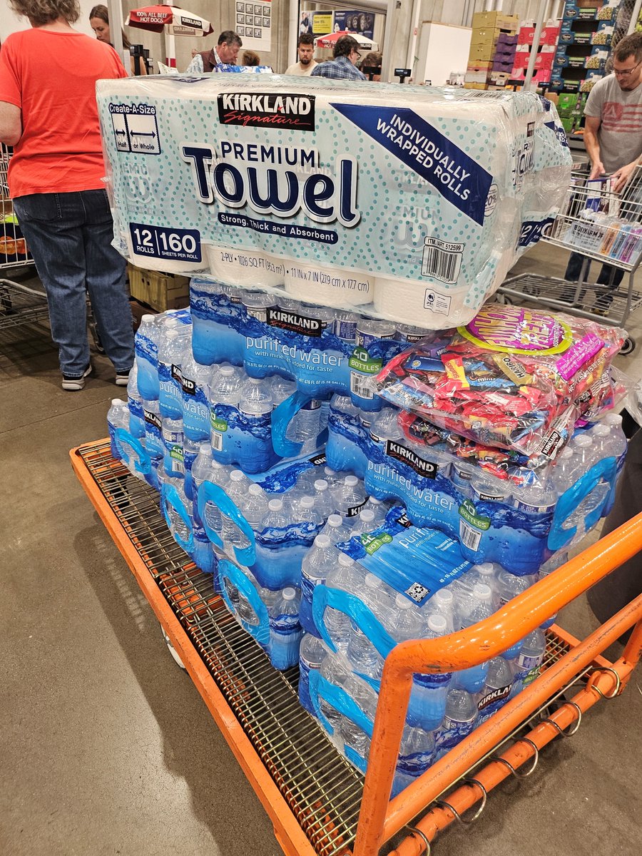 As a small, family-owned business, we often need to make last minute in-bulk shopping runs. This is what my cart looked like as I was getting donations for some local organizations as well as the 'Nite to Unite' event that happened on Tuesday!