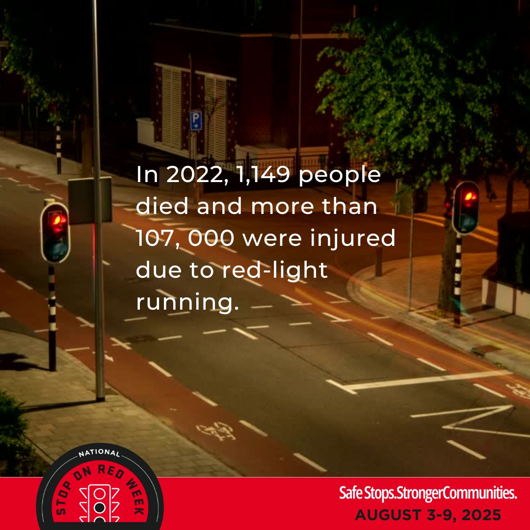 See a red light? Stop. That seems like common sense, but nationwide, 1,149 people died due to red light running in 2022 and many more were injured. Stop on red every time and keep yourself and others safe on the road.