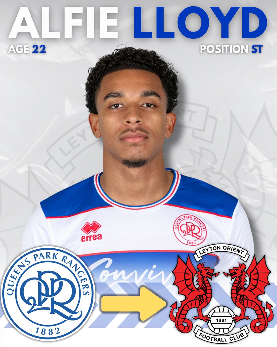 📝 Leyton Orient sign Alfie Lloyd from QPR!

💪🏻 Powerful forward
🧠 22 years old
⚽️ Eye for goal
✍️ Season long loan 

Welcome, Alfie 👊 #LOFC #QPR