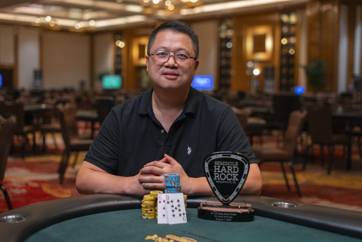 Seminole Hard Rock Poker Open (@shrpo) on Twitter photo Boss level stuff.
Four-time WPT Champ <a href="/DarrenElias/">Darren Elias</a> won the $10K NLH title for $219,535 and former WPT POY Bin Weng won the $1K Turbo late last night.
Congrats both!
$10K NLH: ow.ly/Z67A50WC28h
$1K Turbo: ow.ly/OuYL50WC2h5 Boss level stuff.
Four-time WPT Champ <a href="/DarrenElias/">Darren Elias</a> won the $10K NLH title for $219,535 and former WPT POY Bin Weng won the $1K Turbo late last night.
Congrats both!
$10K NLH: ow.ly/Z67A50WC28h
$1K Turbo: ow.ly/OuYL50WC2h5