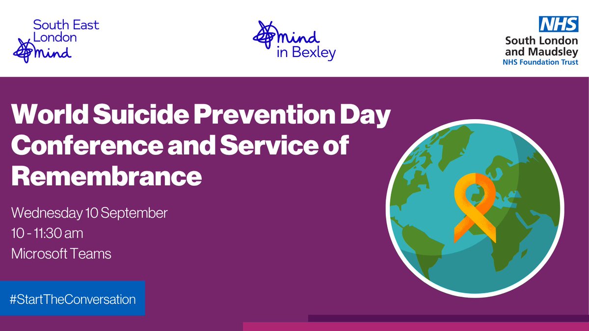 NHS Maudsley (@maudsleynhs) on Twitter photo π South London and Maudsley in collaboration with <a href="/selmindcharity/">South East London Mind</a> and <a href="/mindinbexley/">Mind in Bexley</a>, host this annual event to bring together professionals, advocates, and those with lived experience to explore suicide prevention.
π Register now: ow.ly/sG6350WC6GZ
#StartTheConversation π South London and Maudsley in collaboration with <a href="/selmindcharity/">South East London Mind</a> and <a href="/mindinbexley/">Mind in Bexley</a>, host this annual event to bring together professionals, advocates, and those with lived experience to explore suicide prevention.
π Register now: ow.ly/sG6350WC6GZ
#StartTheConversation