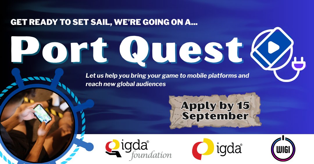Set sail with us as we embark on a Port(ing) Quest ⛵

We’ve teamed up with <a href="/IGDA/">International Game Developers Association</a> and IGDA Foundation to launch this collaborative initiative to help #gamedevs bring their games to mobile platforms. 

Learn more and apply by 15 September: igdafoundation.org/portquest
