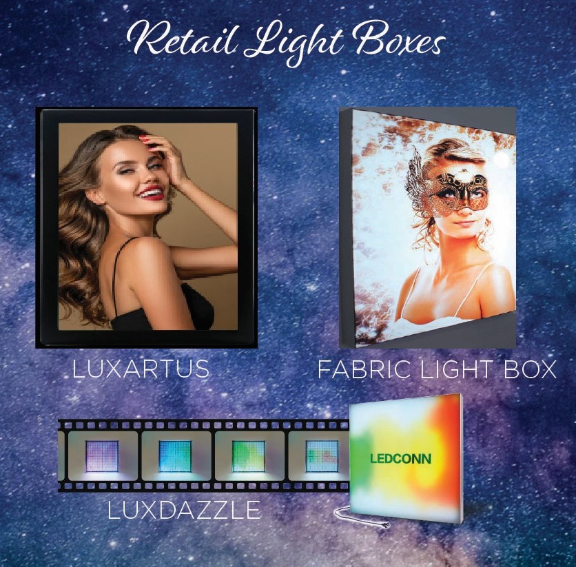 LEDCONN's tweet image. Make your brands impossible to miss! Light boxes are the secret ingredient to making your graphics unforgettable. Vivid colors, sharp details, and a professional glow that captivates customers. #RetailGraphics #VisualMerchandising #RetailSolutions