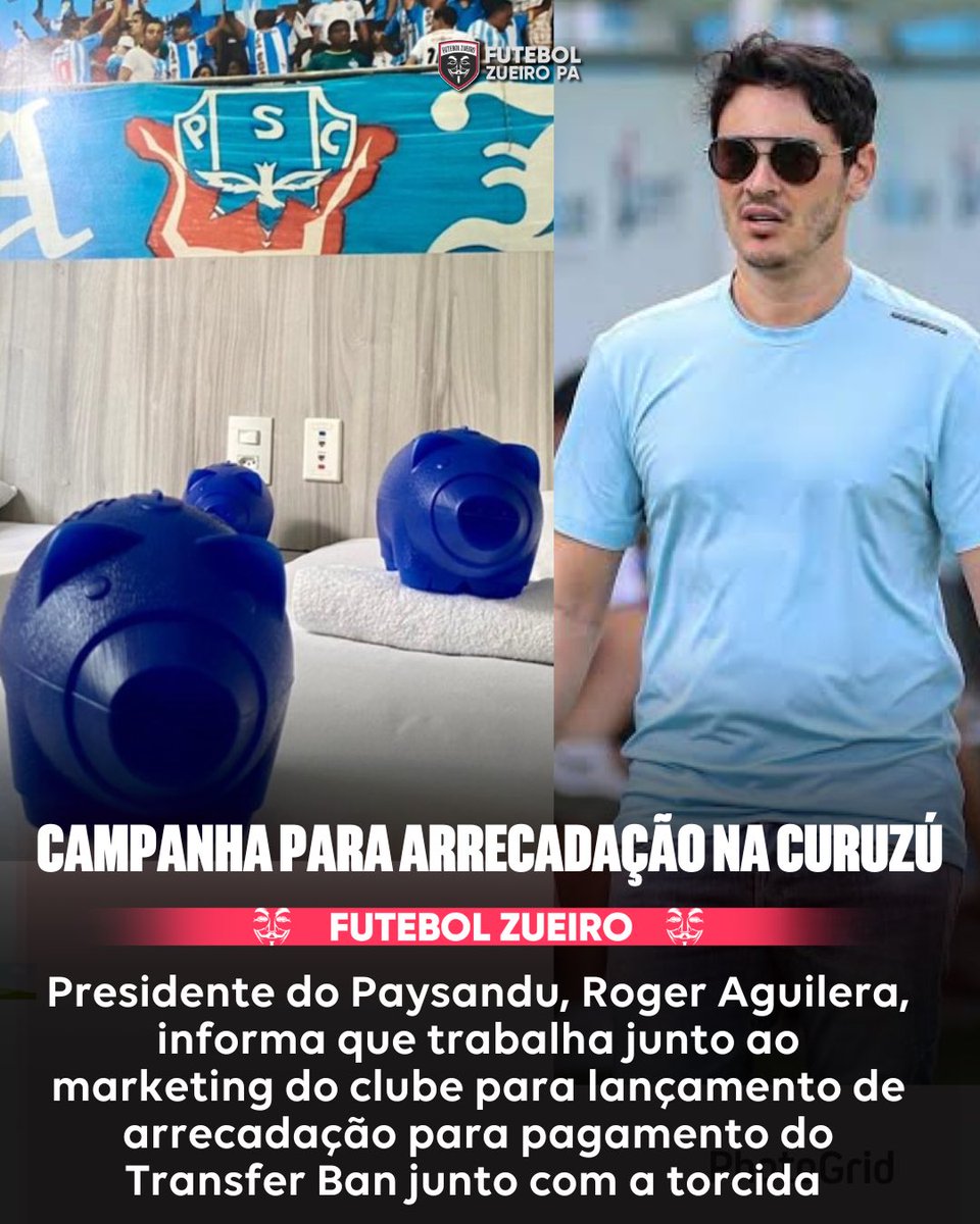 VEM COLETA AI 🤑🐺⚽️

Presidente do Paysandu diz que está trabalhando junto ao marketing para lançar campanha de arrecadação junto a torcida para pagamento do Transfer Ban.

E aí, torcedor, vai ajudar ? 😎
