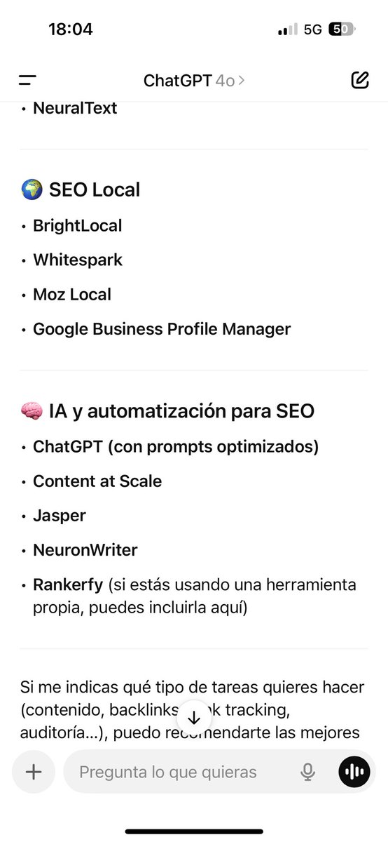 Le puse que me dijera herramientas seo y mete a <a href="/Rankerfy/">Rankerfy</a> ahí 🤣.

Joder..