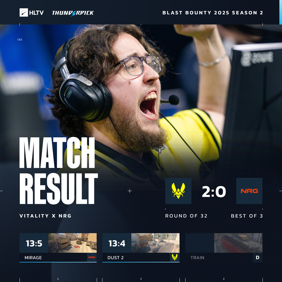 HLTV.org (@hltvorg) on Twitter photo Vitality dispatch NRG in their BLAST Bounty opener π Vitality dispatch NRG in their BLAST Bounty opener π