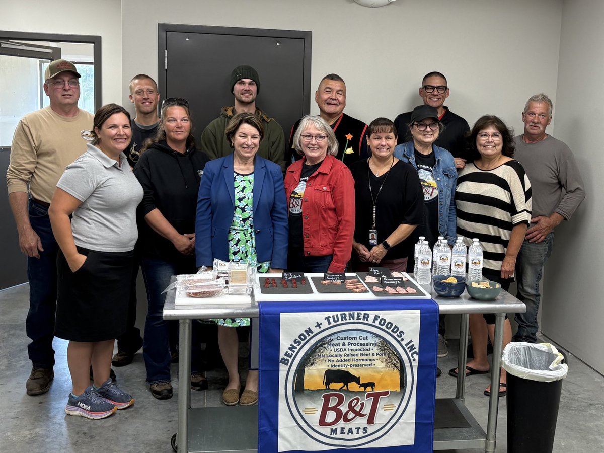 Yesteray, MFU Vice President Anne Schwagerl joined Senator <a href="/amyklobuchar/">Amy Klobuchar</a> and Michael Fairbanks, chairman of the White Earth Band of Ojibwe, in Waubun to tour B &amp; T Meats. It was clear how critical they are to the community in Mahnomen County.