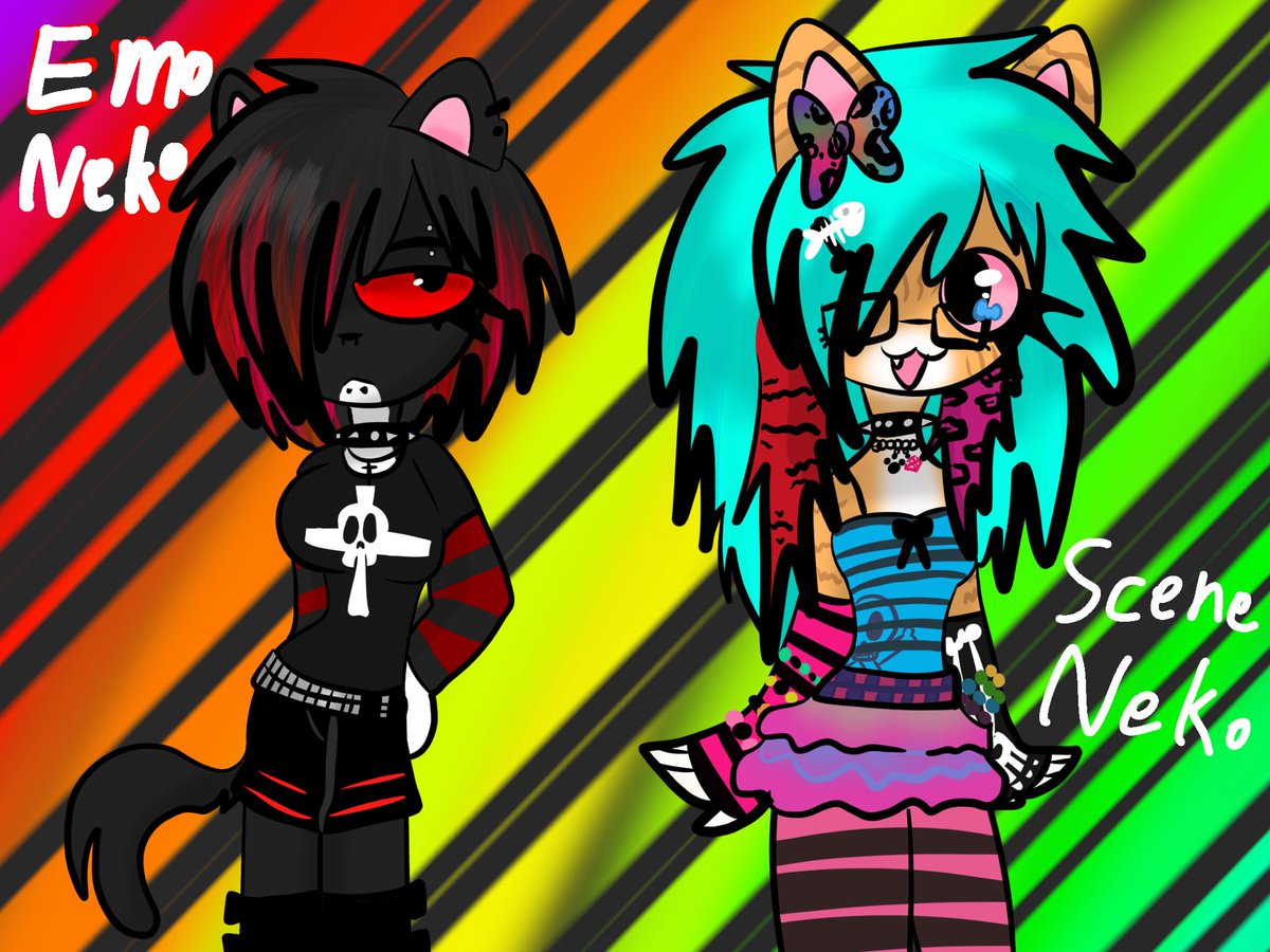 PilsonEmil84416's tweet photo. The Neko Sisters #emoneko and #sceneneko
Little help from @himo_and_mariam https://t.co/VQ8ihcx22X