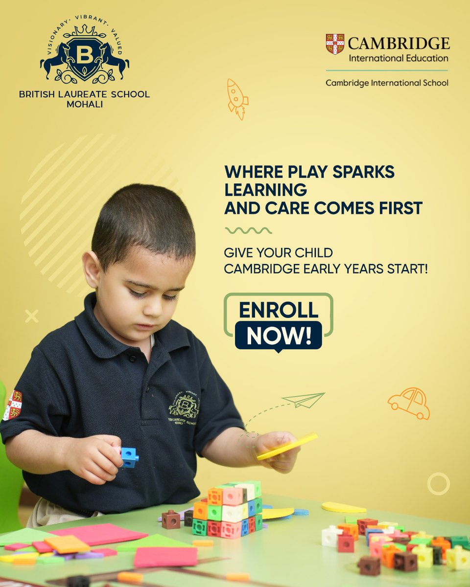 blsmohali's tweet image. Big Dreams Start Small! 🌟

Give your child the perfect Cambridge Early Years start - a nurturing environment that blends play, discovery and care to build strong roots for lifelong learning.

#EnrollNow #CambridgeLearning #BLSMohali