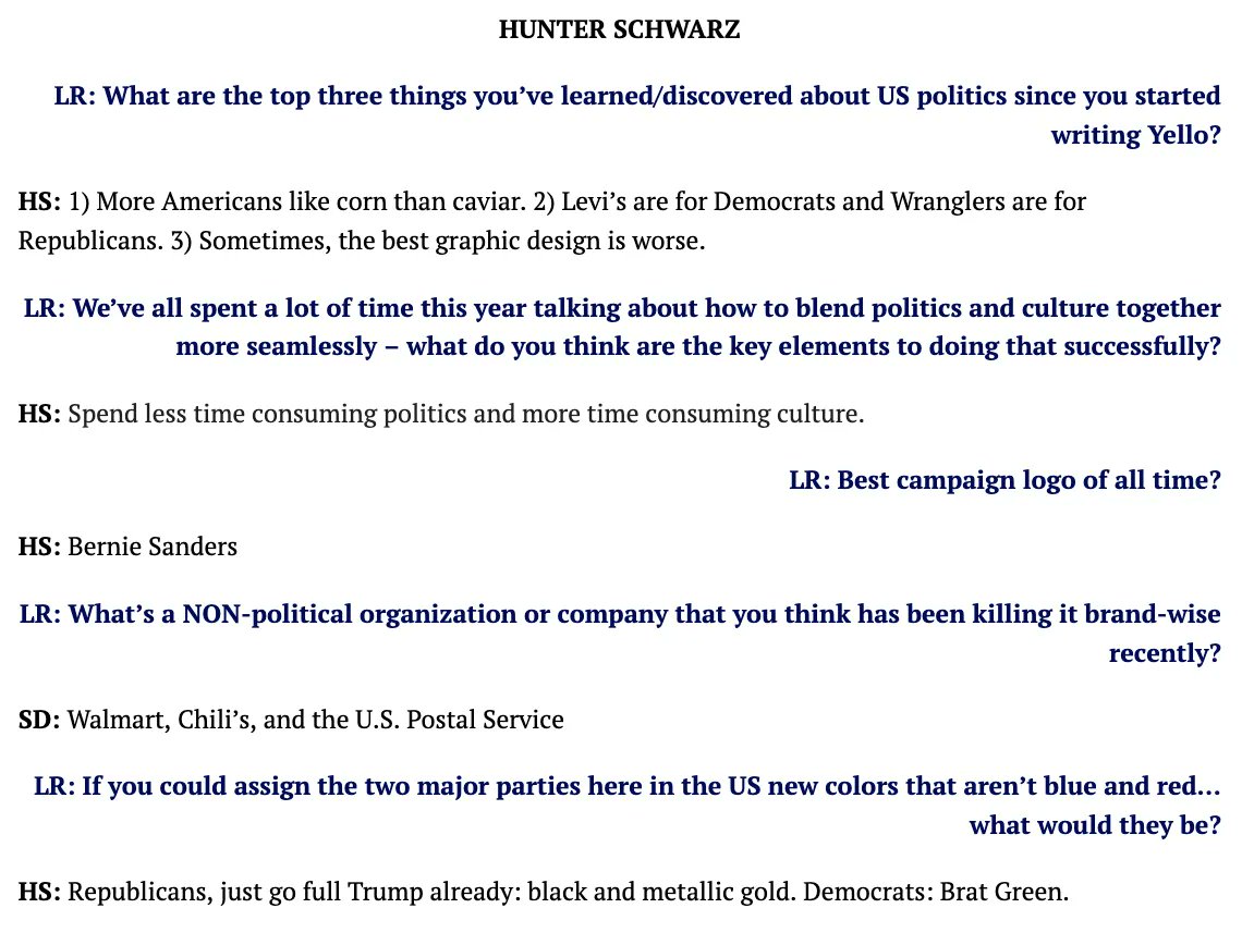my chat with @HunterSchwarz for this week's open tabs! Hunter's newsletters, Yello and Whig, are 100% required reading imo