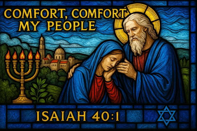 BethImmanuelWI's tweet photo. New teaching from Beth Immanuel. Shabbat Nachamu and the prophecy from Isaiah 40 brings us a "word of consolation" for these dark days when the spirit of Antichrist's "strong delusion" has taken hold of the globe. Listen by link below. https://t.co/Hix4wptwks