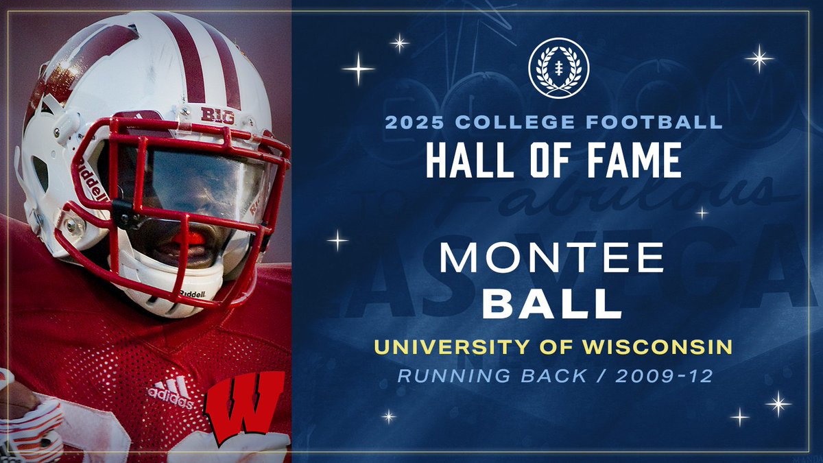 National Football Foundation (@nffnetwork) on Twitter photo One of the most dominant scorers in college football history, <a href="/BadgerFootball/">Wisconsin Football</a> legend Montee Ball is headed to the 2025 NFF College Football Hall of Fame!
๐ฅ 2ร Consensus All-American
๐ 2012 Doak Walker Award winner
๐ช Set the NCAA career touchdown record (83 โ now third One of the most dominant scorers in college football history, <a href="/BadgerFootball/">Wisconsin Football</a> legend Montee Ball is headed to the 2025 NFF College Football Hall of Fame!
๐ฅ 2ร Consensus All-American
๐ 2012 Doak Walker Award winner
๐ช Set the NCAA career touchdown record (83 โ now third