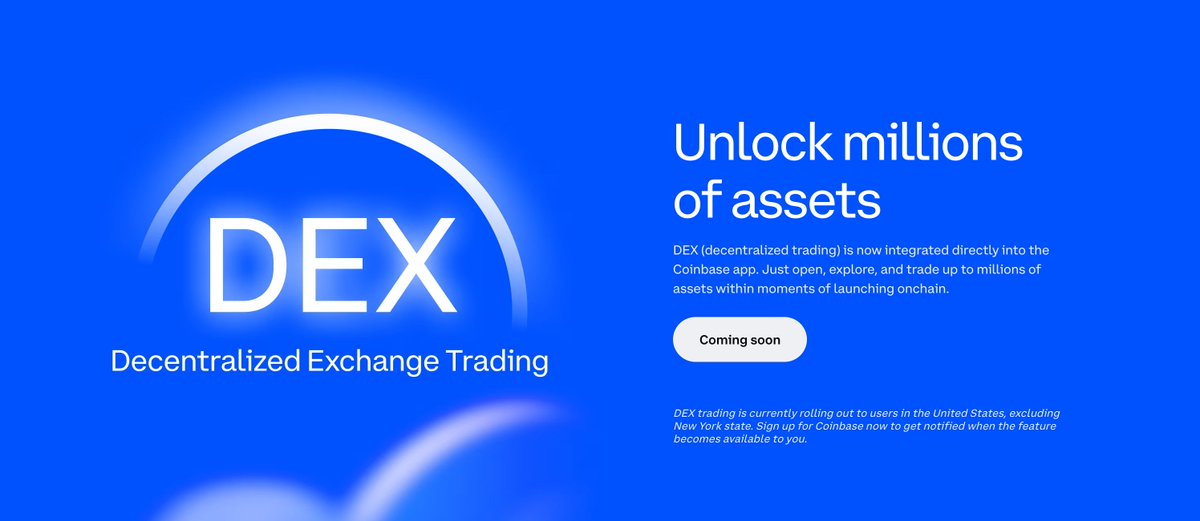 yuga.eth 🛡 (@yugacohler) on Twitter photo Coinbase DEX: Buy everything onchain
Powered by <a href="/CoinbaseDev/">Coinbase Developer Platform🛡️</a> Embedded Wallets Coinbase DEX: Buy everything onchain
Powered by <a href="/CoinbaseDev/">Coinbase Developer Platform🛡️</a> Embedded Wallets