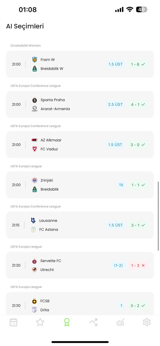 Yenilenen yapay zeka modelimiz ile eskisine göre başarılı tahmin oranımızı arttırdık!

Yapay zeka modelimizin paylaştığı dünkü maçlarda 23/27 ✅ doğru tahmin! 🎯

Sende Stakegoal indir ve hemen kazanmaya başla! 🎉🎉

🔗İOS https://t.co/F0oFRcpPGe

18+ | Sorumlu bahis https://t.co/PK3Fwbtg2l